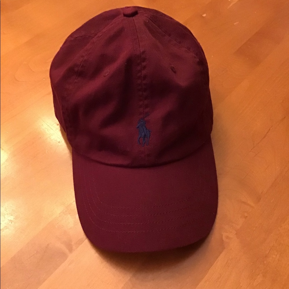 POLO RALPH LAUREN Boys, Burgandy baseball hat, OS